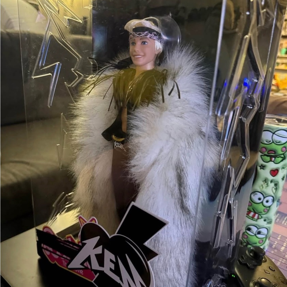 Stylish Ken Doll with White Fur Coat